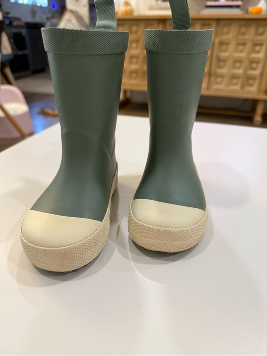 Pehr Other - Pehr Toddler Olive Green Rain & Snow Boots with Cream Toe